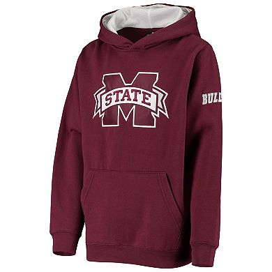 Youth Maroon Mississippi State Bulldogs Big Logo Pullover Hoodie
