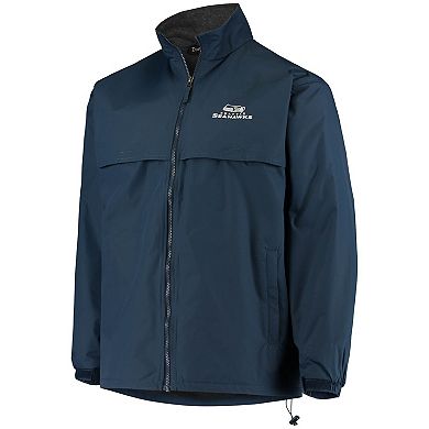 Men's Dunbrooke Navy Seattle Seahawks Triumph Fleece Full-Zip Jacket