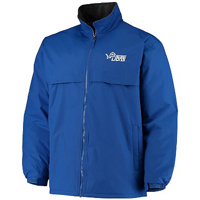 Men's Dunbrooke Blue Detroit Lions Triumph Fleece Full-Zip Jacket