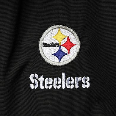 Men's Dunbrooke Black Pittsburgh Steelers Triumph Fleece Full-Zip Jacket