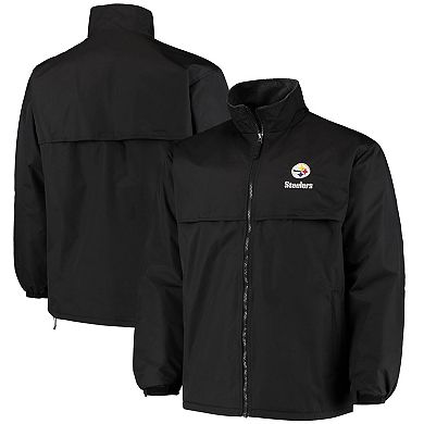 Men's Dunbrooke Black Pittsburgh Steelers Triumph Fleece Full-Zip Jacket