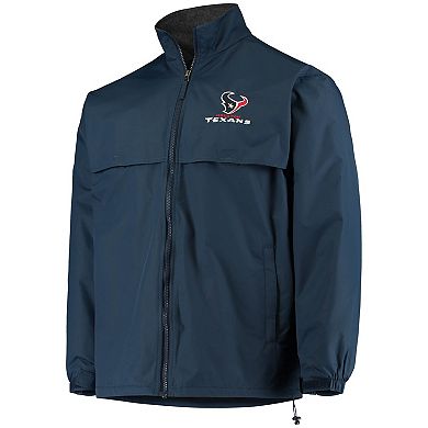 Men's Dunbrooke Navy Houston Texans Triumph Fleece Full-Zip Jacket