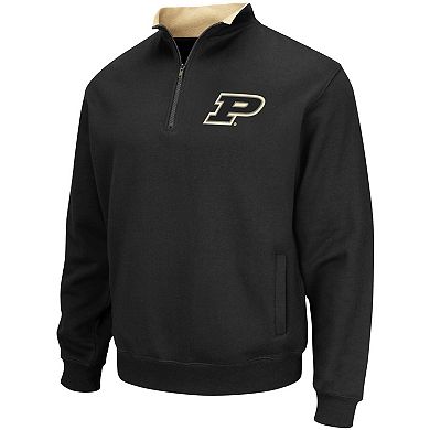 Men's Colosseum Black Purdue Boilermakers Big & Tall Tortugas Quarter-Zip Jacket