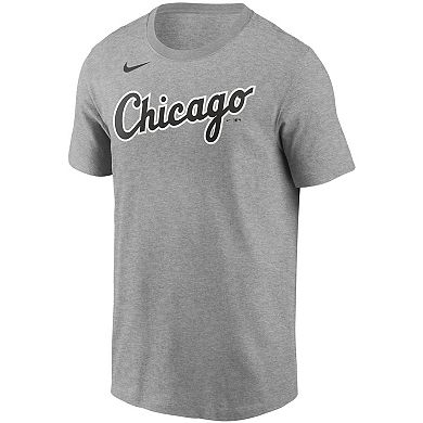Men's Nike Heather Gray Chicago White Sox Name & Number T-Shirt