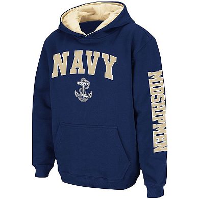 Youth Colosseum Navy Navy Midshipmen 2-Hit Team Pullover Hoodie