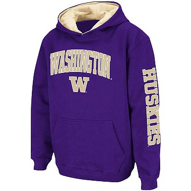 Youth Colosseum Purple Washington Huskies 2-Hit Team Pullover Hoodie