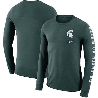 Men's Nike Green Michigan State Spartans Local Mantra Performance Long Sleeve T-Shirt