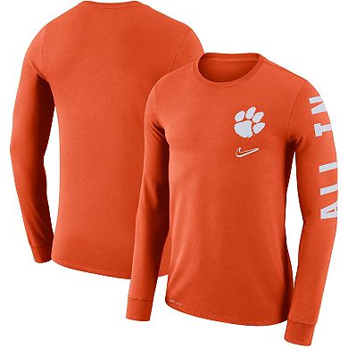 Men's Nike Orange Clemson Tigers Local Mantra Performance Long Sleeve T-Shirt
