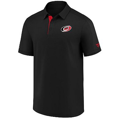 Men's Fanatics Black Carolina Hurricanes Authentic Pro Locker Room Polo