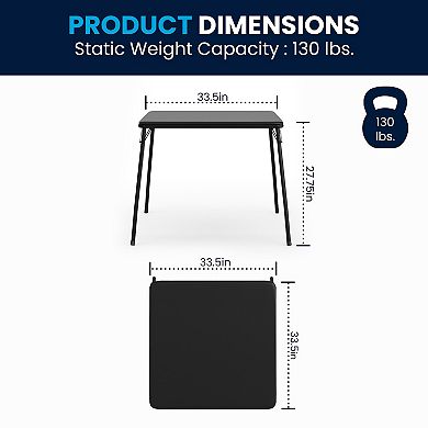 Flash Furniture Folding Card Table and Chair 5-piece Set