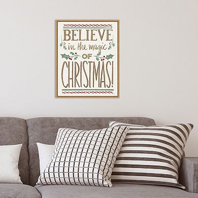 Amanti Art Believe in the Magic of Christmas Framed Canvas Wall Art