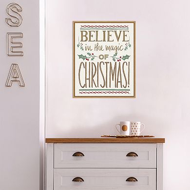 Amanti Art Believe in the Magic of Christmas Framed Canvas Wall Art