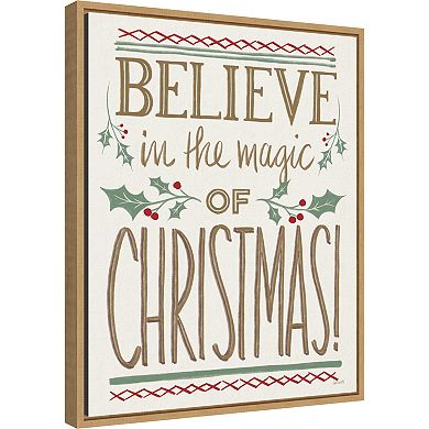 Amanti Art Believe in the Magic of Christmas Framed Canvas Wall Art