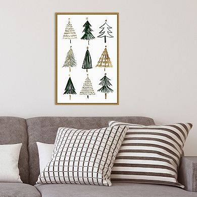 Amanti Art Evergreens I Tree Isabelle Z Framed Canvas Wall Art