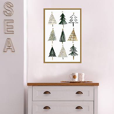 Amanti Art Evergreens I Tree Isabelle Z Framed Canvas Wall Art