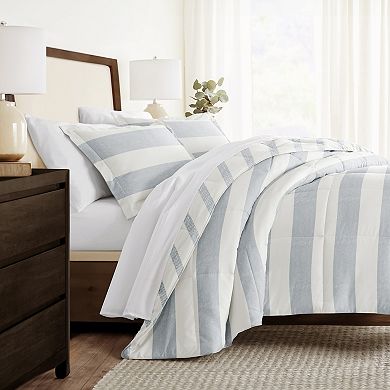 Home Collection Distressed Stripe Reversible Comforter