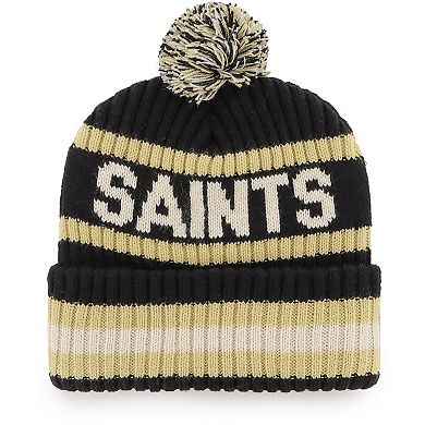 Men's '47 Black New Orleans Saints Legacy Bering Cuffed Knit Hat with Pom