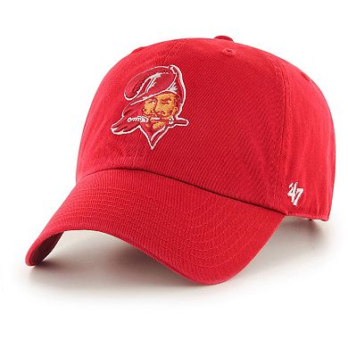 Men's '47 Red Tampa Bay Buccaneers Clean Up Legacy Adjustable Hat