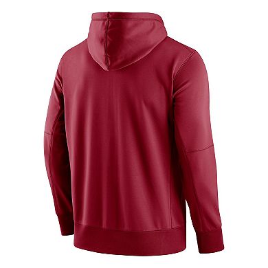 Men's Nike Crimson Oklahoma Sooners Logo Stack Performance Full-Zip Hoodie