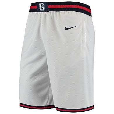 Men's Nike White Gonzaga Bulldogs Limited Basketball Performance Shorts