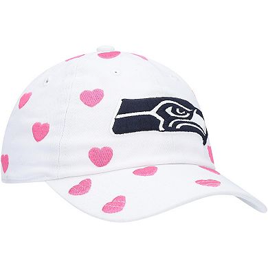 Toddler Girls '47 White Seattle Seahawks Surprise Clean Up Adjustable Hat