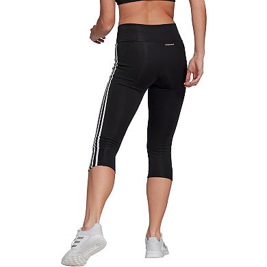 Adidas 3 store stripe capri pants