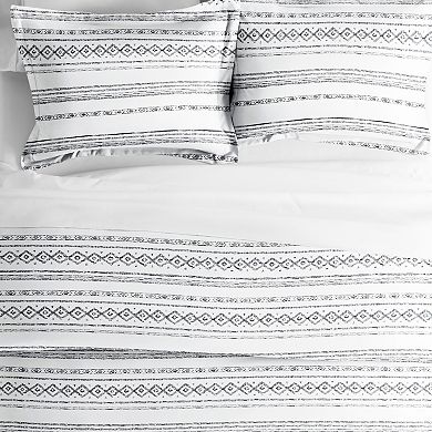 Home Collection Premium Ultra Soft Geo Threads Pattern Duvet Cover Set