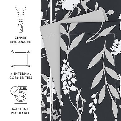 Home Collection Premium Ultra Soft Secret Garden Pattern Reversible Duvet Cover Set