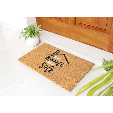 RugSmith Stay Home Stay Safe Doormat