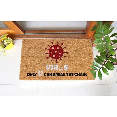 RugSmith Only U Can Break Chain Doormat
