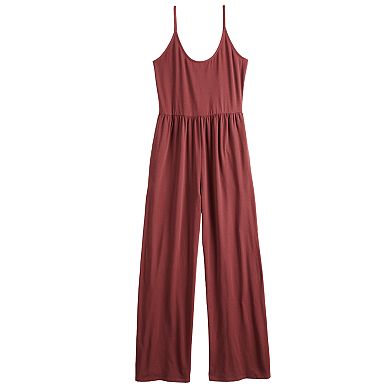 Juniors' Live To Be Spoiled Cami Jersey Knit Jumpsuit