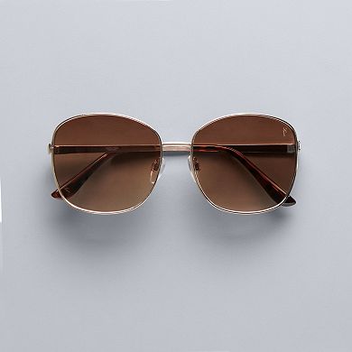 Women's Simply Vera Vera Wang 60mm Cleo Gradient Square Sunglasses