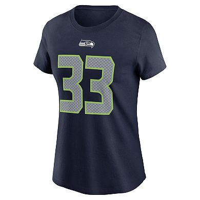 Women's Nike Jamal Adams College Navy Seattle Seahawks Name & Number T-Shirt