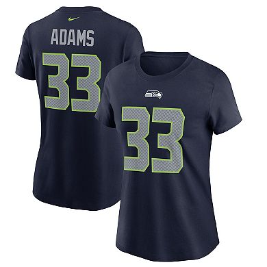 Women's Nike Jamal Adams College Navy Seattle Seahawks Name & Number T-Shirt