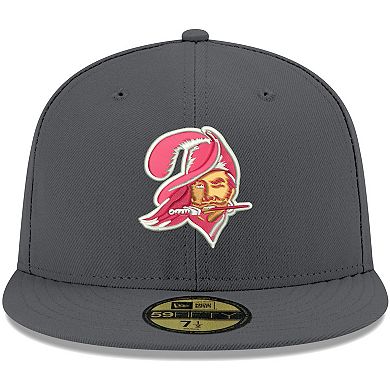 Men's New Era Graphite Tampa Bay Buccaneers Historic Logo Storm II 59FIFTY Fitted Hat