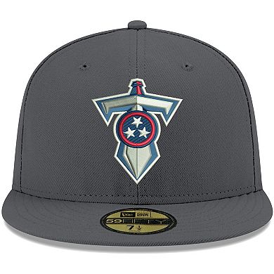 Men's New Era Graphite Tennessee Titans Alternate Logo Storm II 59FIFTY Fitted Hat