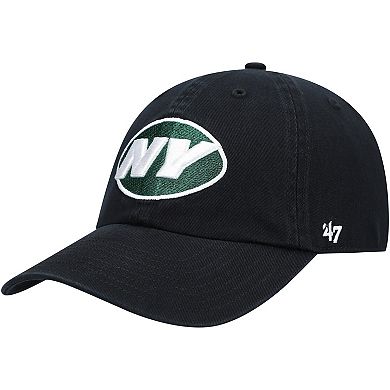 Men's '47 Black New York Jets Clean Up Alternate Adjustable Hat