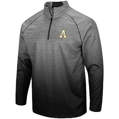 Men's Colosseum Heathered Gray Appalachian State Mountaineers Sitwell Sublimated Quarter-Zip Raglan Pullover Jacket