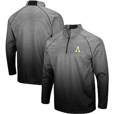 Men's Colosseum Heathered Gray Appalachian State Mountaineers Sitwell Sublimated Quarter-Zip Raglan Pullover Jacket
