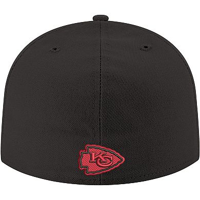 Men's New Era Black Kansas City Chiefs Omaha Kingdom 59FIFTY Fitted Hat