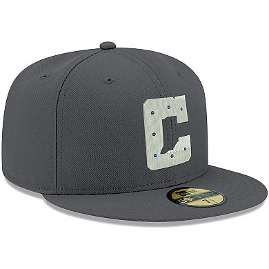 Men's New Era Graphite Indianapolis Colts Alternate Logo Storm II 59FIFTY Fitted Hat