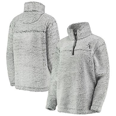 Women's G-III 4Her by Carl Banks Gray Chicago White Sox Sherpa Quarter-Zip Pullover Jacket