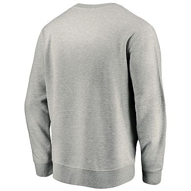 Men's Fanatics Branded Heathered Gray Oregon Ducks Standard Division Pullover Sweatshirt