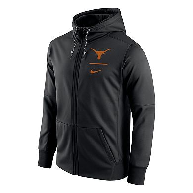 Men's Nike Black Texas Longhorns Logo Stack Performance Full-Zip Hoodie