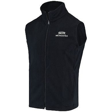 Men's College Navy Seattle Seahawks Houston Fleece Full-Zip Vest