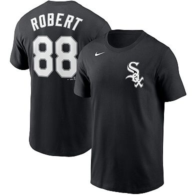 Men's Nike Luis Robert Black Chicago White Sox Name & Number T-Shirt