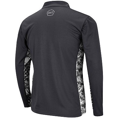 Men's Colosseum Charcoal Tennessee Volunteers OHT Military Appreciation Digi Camo Quarter-Zip Jacket