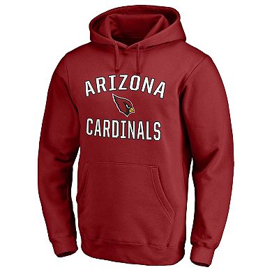 Men's Fanatics Branded Cardinal Arizona Cardinals Victory Arch Team Fitted Pullover Hoodie