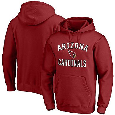Men's Fanatics Branded Cardinal Arizona Cardinals Victory Arch Team Fitted Pullover Hoodie