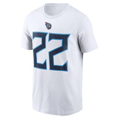 Men's Nike Derrick Henry White Tennessee Titans Name & Number T-Shirt